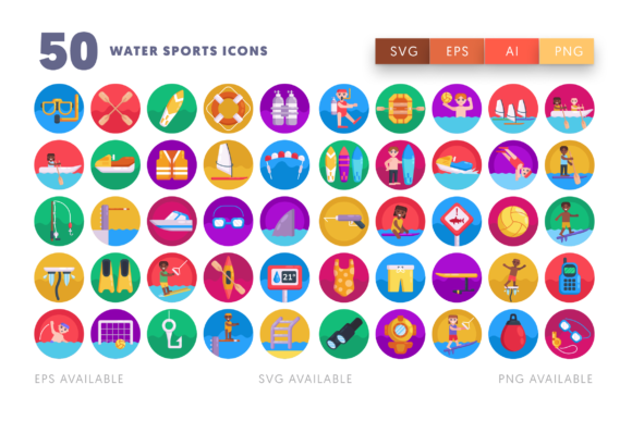 Download 50 Water Sports Icons - Water sports Collection